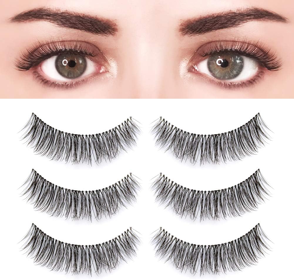 BEPHOLAN Mink Lashes| Ultra Thin Fiber Eyelashes| CAT EYES LOOK| 100% Cruelty-Free & Handmade| Reusable False Eyelashes|3 Pairs Package| Easy to Apply| XMZ94