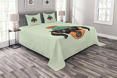 Amazon Ambesonne ダックスフンド ベッドスプレッド ヒップスター ピュア ブリード ドッグ シルエット グリーン ティロリアンハット キュート ダックスフント パピー 装飾キルト風 ベッドカバー ピローシャム付き マルチカラー クイーン Bed 533 Queen 寝具カバー Amazon Ambesonne ダックスフンド ベッドスプレッド ヒップスター ピュア ブリード ドッグ シルエット グリーン ティロリアンハット キュート ダックスフント パピー 装飾キルト風 ベッドカバー ピローシャム付き マルチカラー クイーン Bed 533 Queen 寝具カバー