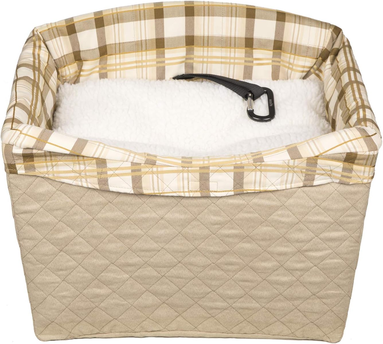 PetSafe Happy Ride Quilted Dog Safety Seat - Pet Booster Seat for Cars, Trucks and SUVs - Included Seat Belt Tether - Durable Padded Liner is Machine Washable and Easy to Clean : Automotive Pet Booster Seats : Pet Supplies