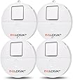 Window Alarm 4 Packs - Loud 120dB Alarm and Vibration Sensors Compatible with Virtually Any Window - Glass Break Security Alarm Sensor- Low Battery LED Indicator