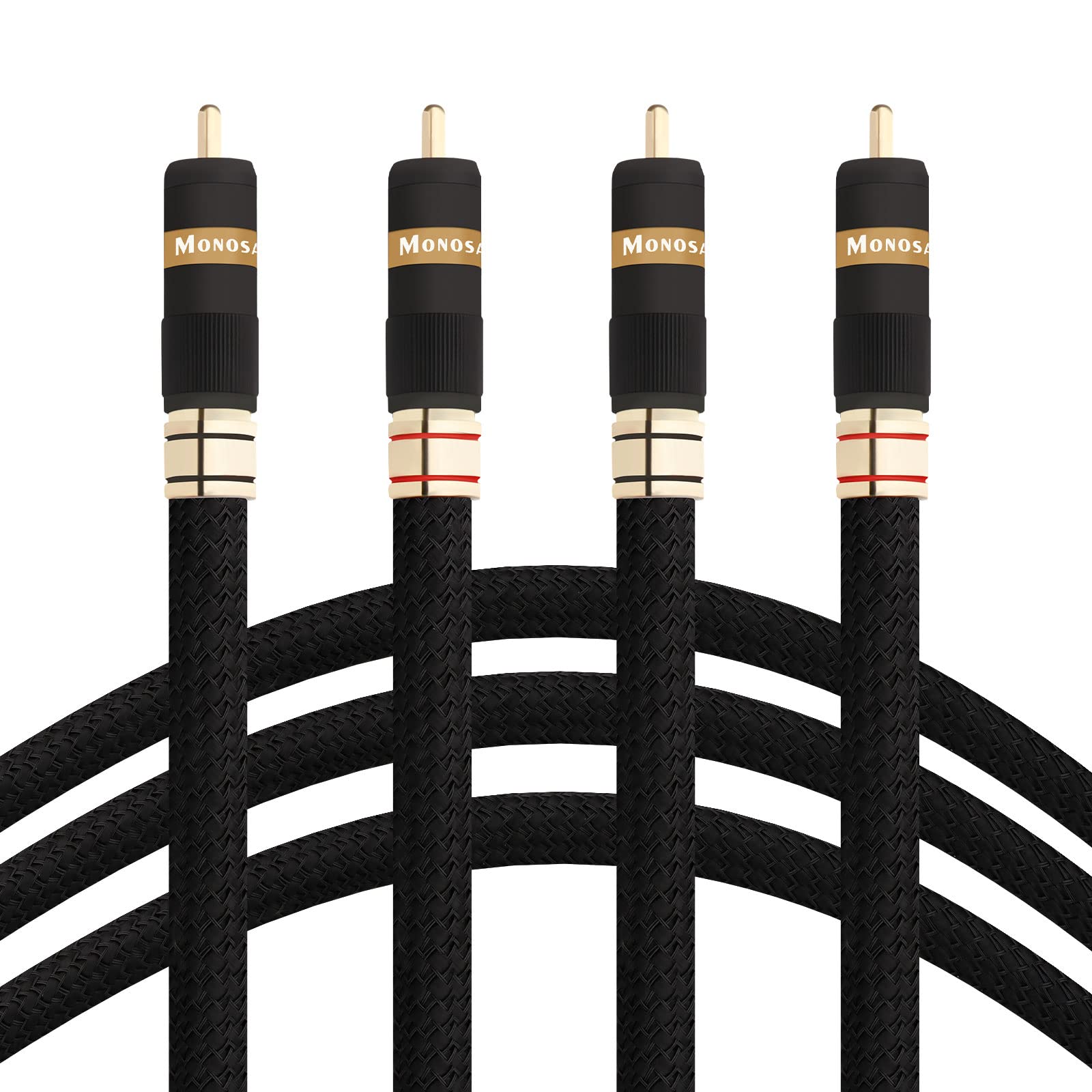 Monosaudio 17AWG Audiophile RCA Cable RCA Balanced