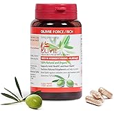 Organic Olive Leaf Extract Capsules Olivie Force/Rich | Antioxidant Polyphenol Supplement for Adults | Health Support Supplement | 100 Vegetal Capsules