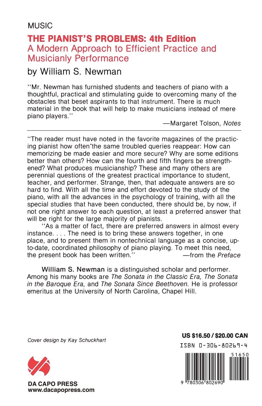The Pianist S Problems Newman William 9780306802690 Amazon Com Books