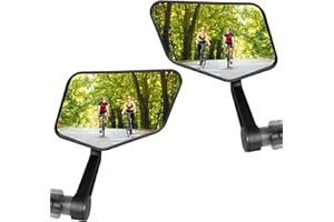 Homieway Bike Mirror,2PCS Bar End Bicycle Mirror, HD Glass E-bike Rearview Mirror Scratch Resistant and Fall Resistant,Cycle Rear View Mirrors for Handlebar(Left&Right)