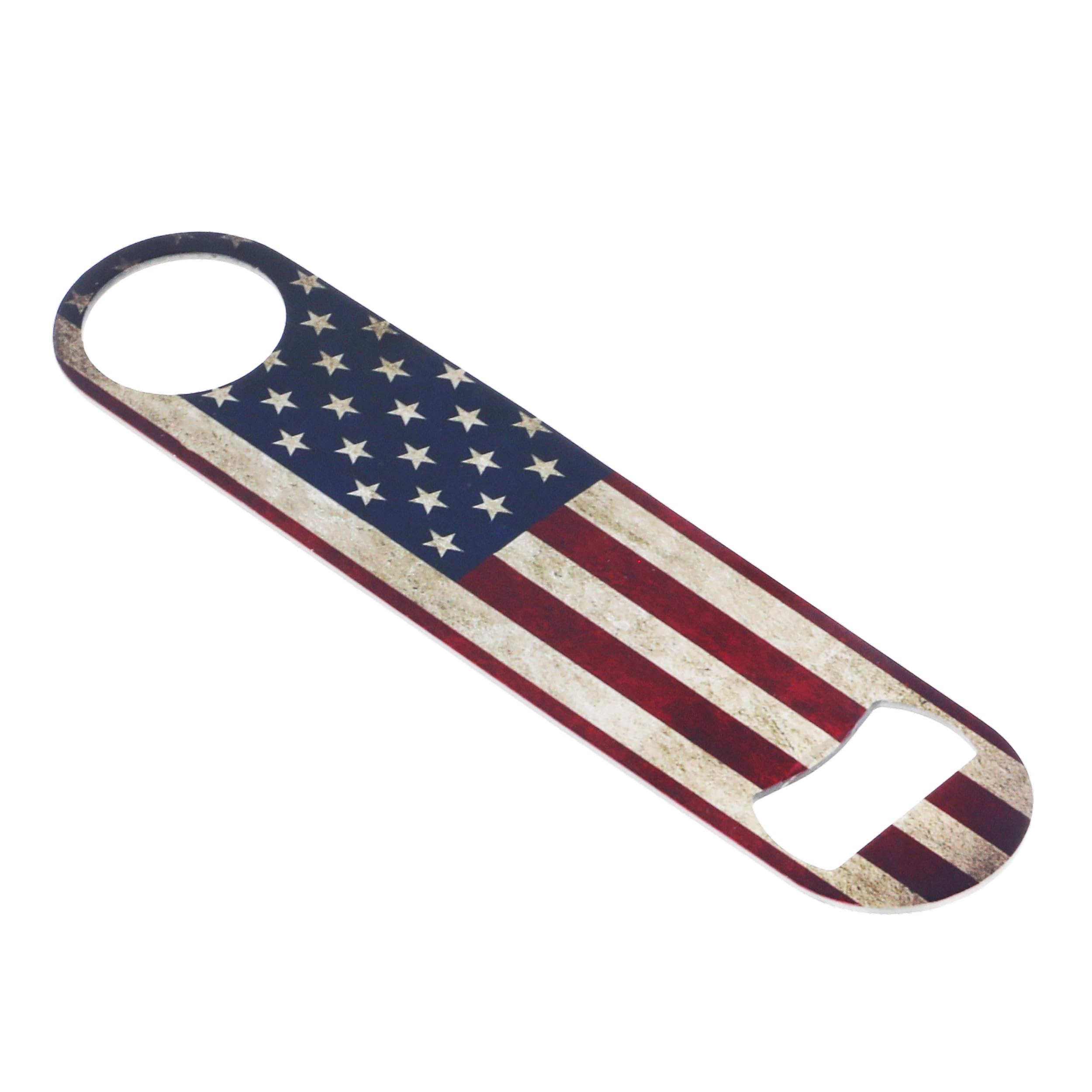 USA Flag Speed Bottle Opener Heavy Duty Gift Patriotic United State of America Vintage Rustic