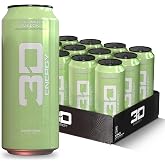 3D Sugar Free Energy Drink, Cucumber Melon, 16oz Cans, 12 Pack | Zero Sugar Energy, 200mg Caffeine, Pre Workout Beverage with Taurine and L-Carnitine, Lightly Carbonated for Refreshment