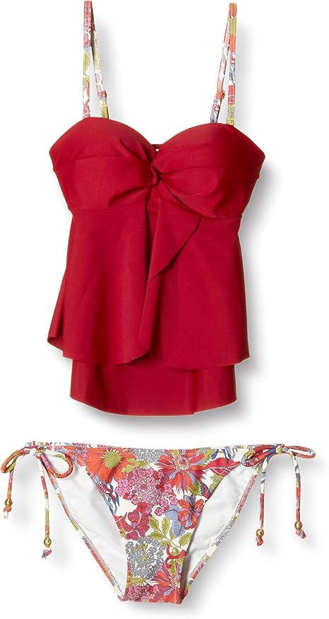 Amazon 三愛水着楽園 水着 ワイヤー入り Angeliva Garla Liberty ワイヤービスチェ ビキニ レディース Re レッド 9 ビキニ セパレーツ 通販