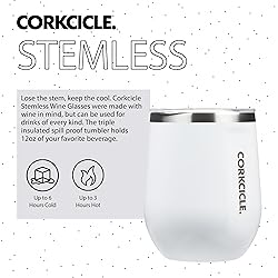 Corkcicle Stemless Wine Tumbler - Keeps Drinks Cold
