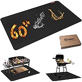 MODIGT 60"×48" Under Grill Mat for Outdoor Grill,Double-Side Fireproof & Heat-Resistant Outdoor Grill Mat,Protective Mat for Patio,Courtyard,Tabletop