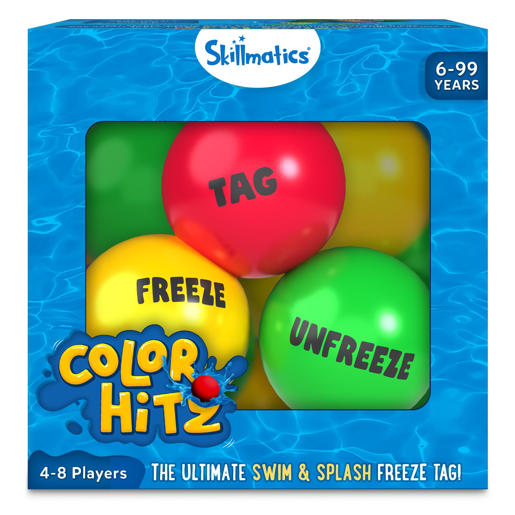 Skillmatics Colour Hitz Pool Toys - Swim & Splash Freeze Tag, Perfect for Swimming Pool & Summer Fun for Kids, Gifts for Boys & Girls Ages 6, 7, 8, 9 and Up