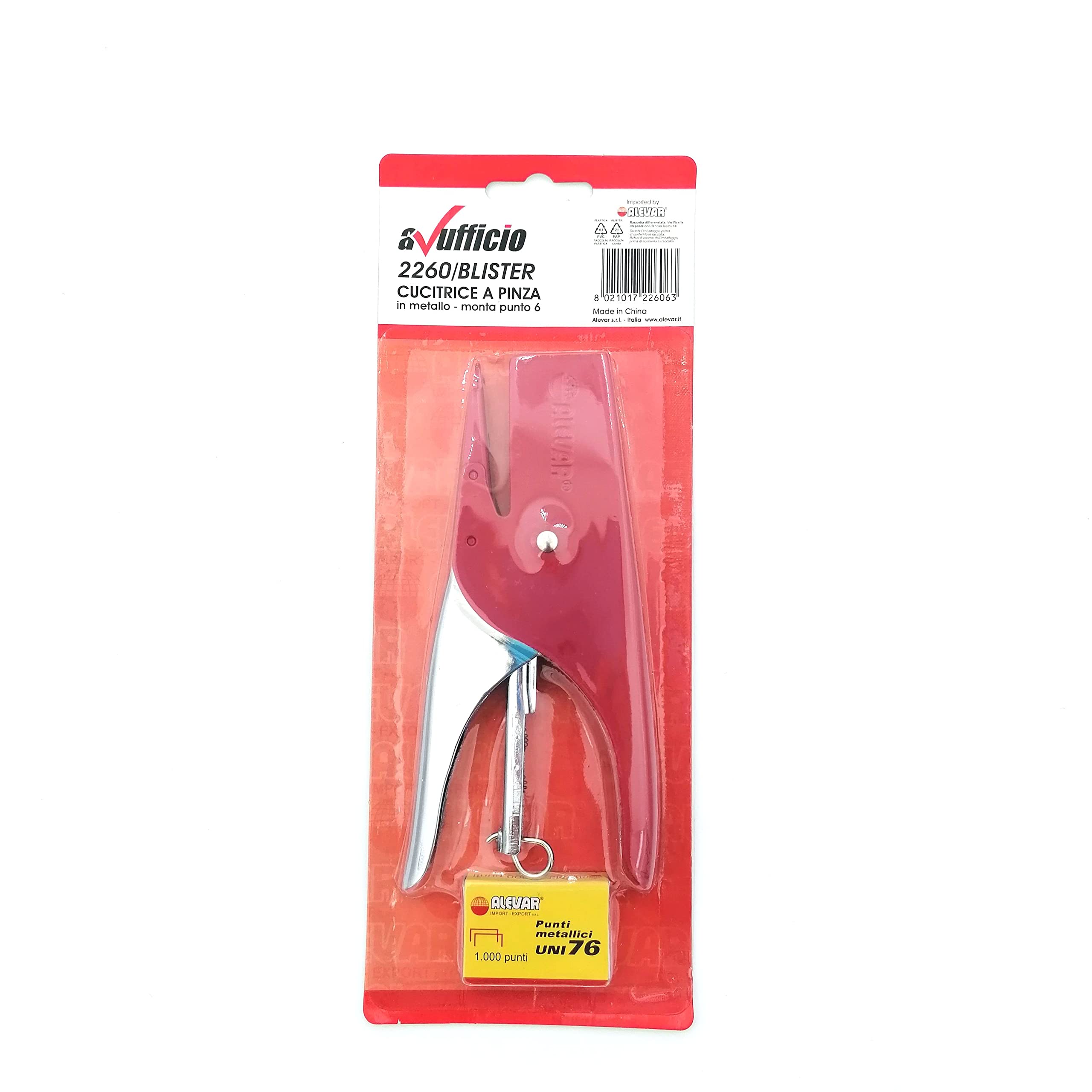 Blister Stapler + Box 1000 Red Points