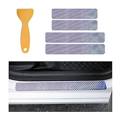 Yourkar 4 PCS Car Door Sill Protector, 3D Carbon