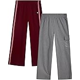 RBX Girls Sweatpants - 2 Pack Soft Athletic Fleece Girls Joggers - Active Kids Sweatpants with Pockets & Elastic Waist (4-16)