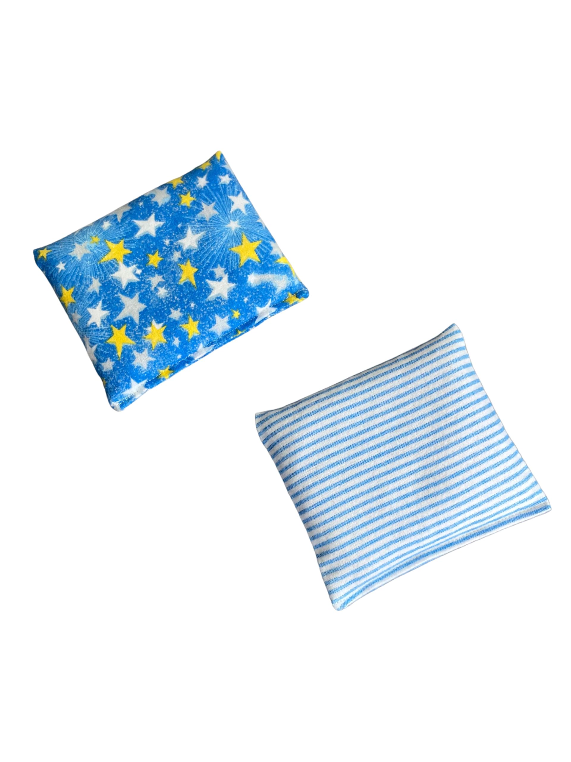 Photo 1 of HOME COMFORT Ultra Mini Microwavable Heating & Cooling Pads - 100% Natural Rice 2-Pack (4.5” X 5”) (Blue Combo 2)