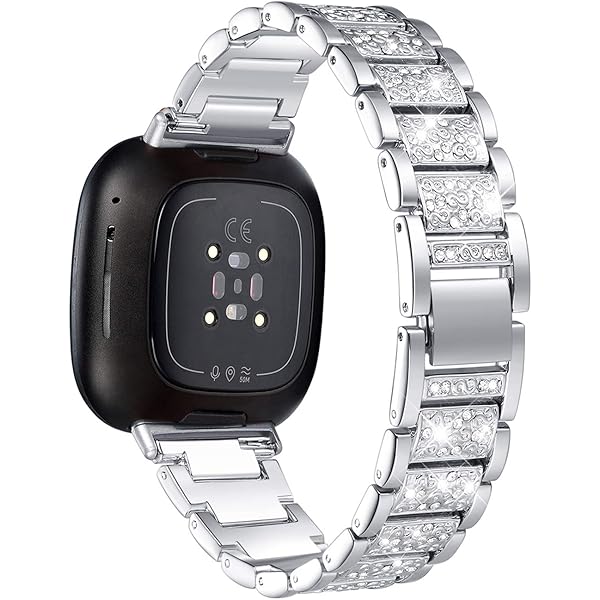 FitTurn Bling Band For Fitbit Sense/Versa 3 - Diamond Rhinestone Metal Strap With Adjustment Tool - View #8