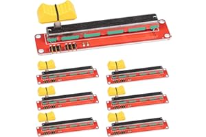 JTAREA 6pcs 10K Slide Potentiometer 3.3V 5V Linear Logarithmic Slider Potentiometers Module 3.3 Volt 5 Volt Dual Output Sliding Potenciometro Modules for Arduino ARM MCU AVR Electronic Block