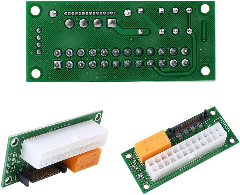 Haihuic 24PIN Dual Two Double Power Synchronous Start Line Cable Cards SATA Interface