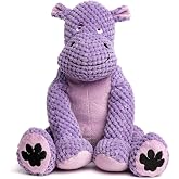 fabdog Floppies Plush Dog Toy - Cute &amp; Durable Squeaky Dog Toys - Best Squeak Toy for Puppies and All Breeds | Ideal Pet Gift| Large Hippo