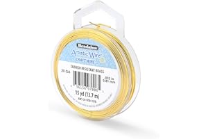 Artistic Wire, 20 Gauge Tarnish Resistant Brass Craft Wire, 15 yd