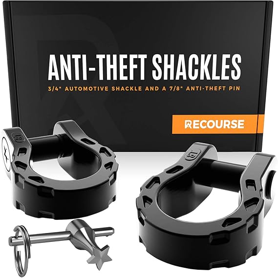 Tow Hook Shackle 3/4" D Ring Shackles with 7/8'' Security Pin (68,000 lbs) Maximum Break