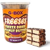 G-BOX Freeses - Freeze Dried Peanut Butter &amp; Chocolate Ice Cream Bites, Enhanced Flavor, Crunchy, Airy, Sweet - Perfect for Camping, Outdoor, Party - Air-tight Sealed in a Deli Container (Large)