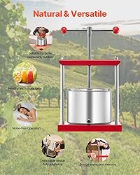 VEVOR 1.6 Gal/6L Fruit Wine Press, 2 Stainless