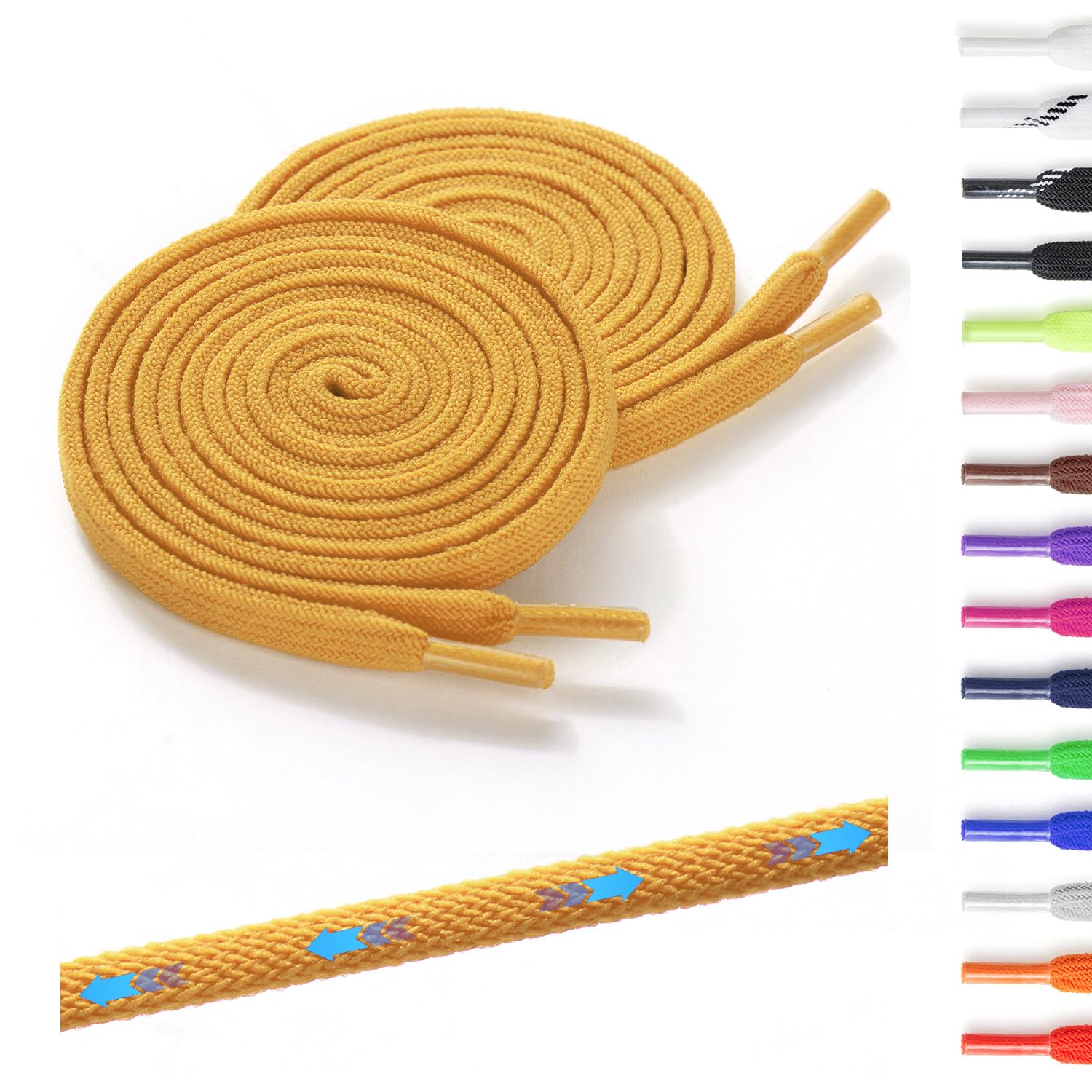 Elastic No Tie Flat Shoelaces for