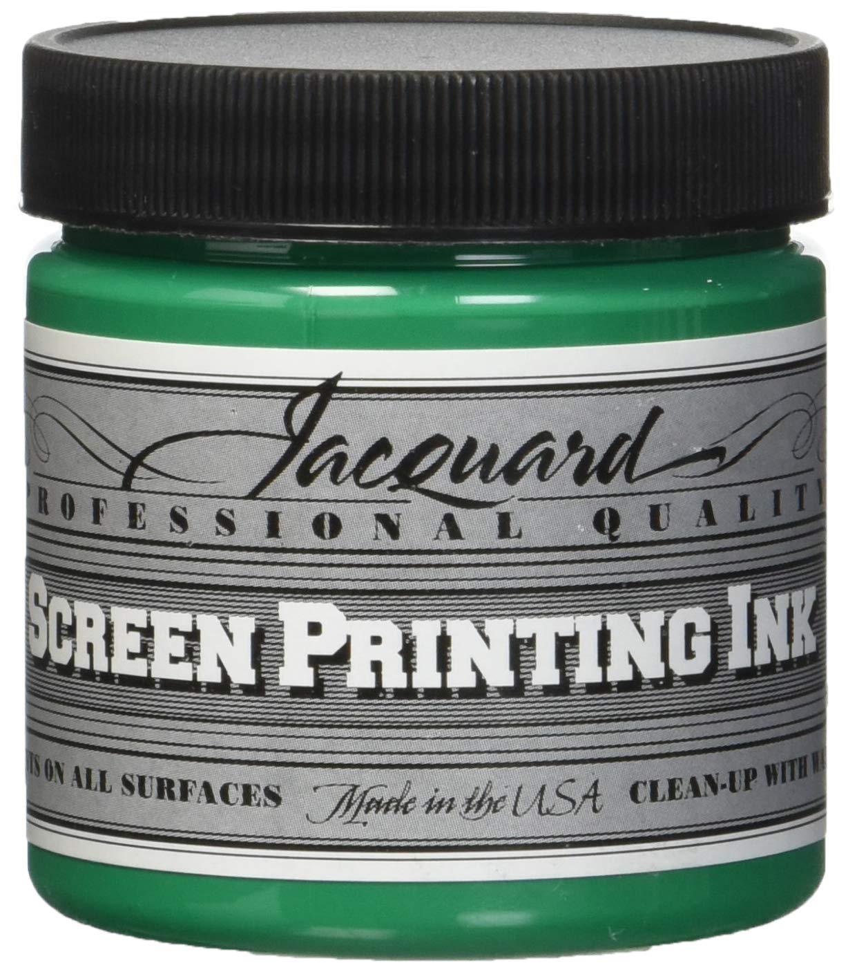 Jacquard Professional Screen Print Ink, Water-Soluable, 4oz Jar, Opaque Green (129)