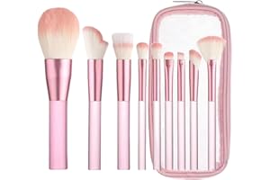 Makeup Brush Set, 9 Pcs Synthetic Powder Foundation Eye Shadow,Concealers,Blush,Eyeshadow Makeup Brushes Set with Case,Profes