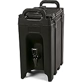 Carlisle FoodService Products Cateraide Insulated Beverage Dispenser with Handles for Catering, Events, Kitchens, And Restaurants, Plastic, 2.5 Gallons, Black