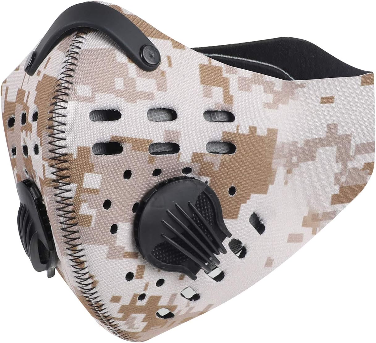 LuTuo Anti Pollution Sports Mask, Half Face Mask, Activated Carbon Air Filters, Air-soft Mask, Breathable, Adjustable Strap and Nose Clip, Maximum Pollution Filtration for Outdoor Sports