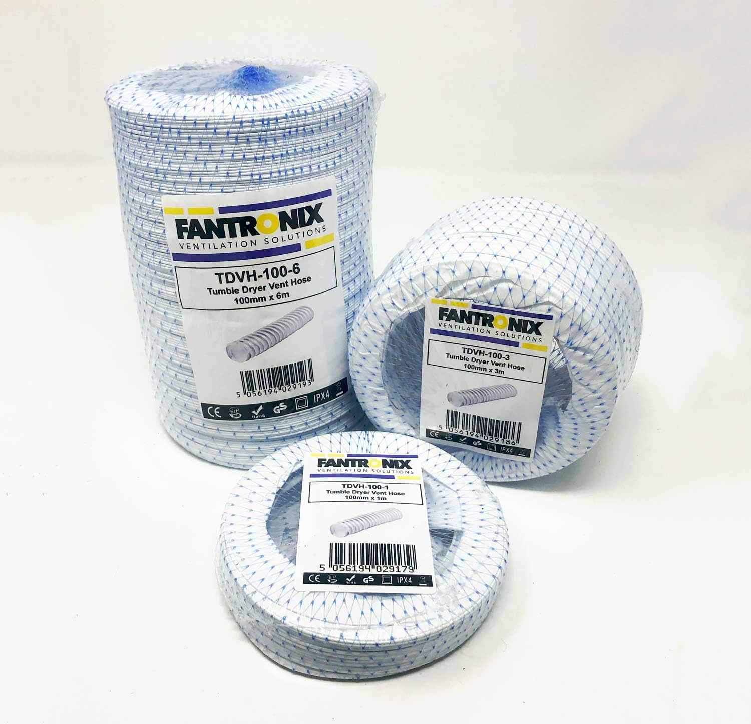 Fantronix Flexible Vent Hose 150mm (6 Inch) - Universal Tumble Dryer, Cooker Hood & Extractor Fan Air Duct, 3 Metre Length - Image 3