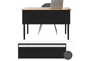 ECOBRISA Under Desk Privacy Panel with Cable Management Organizer Sleeve Self-Adhesive Modesty Panel for Cord Organizer Pockets and Desk Skirt for Home Office or Standing Workstation (48 in)