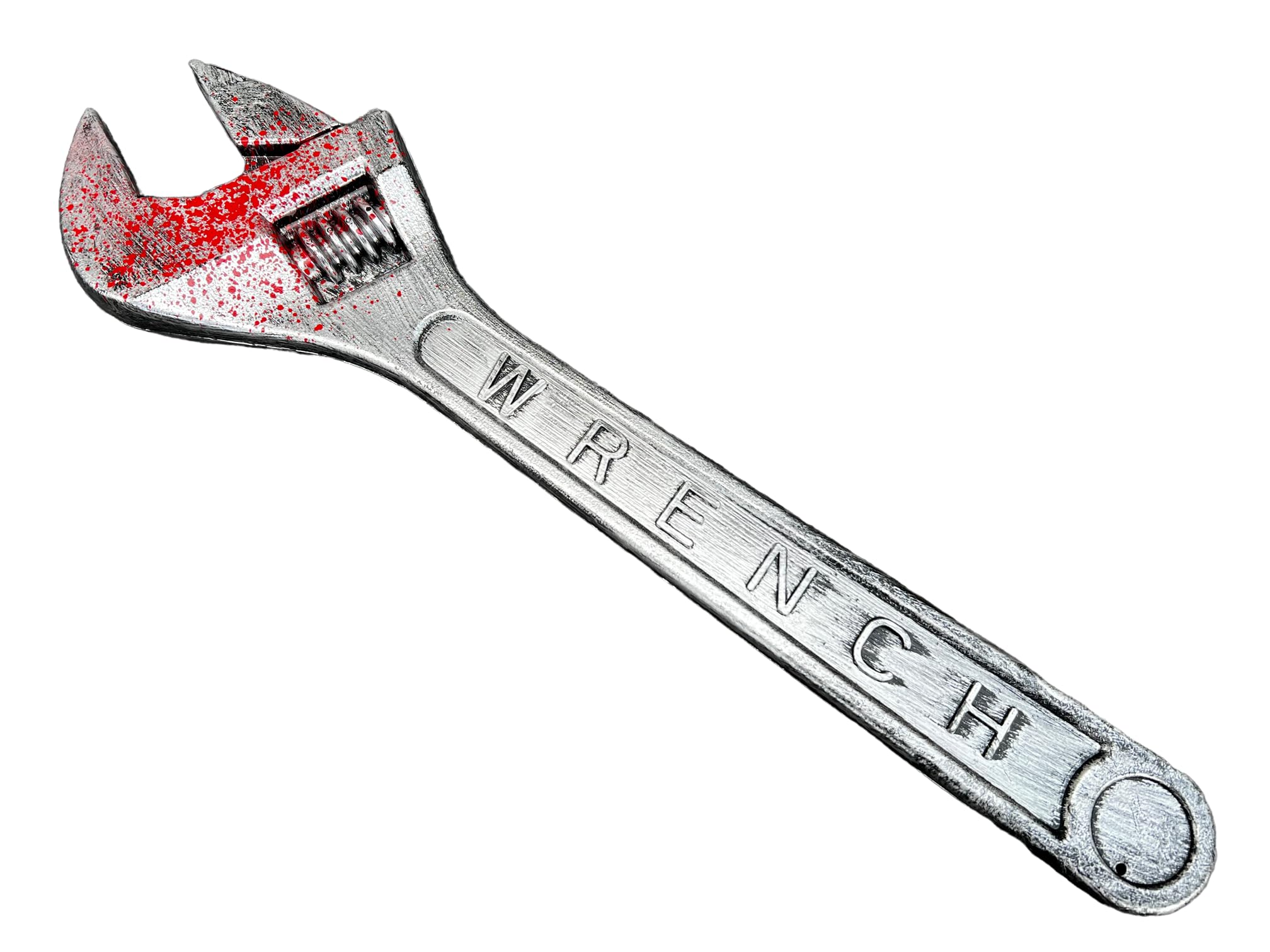 Rubber Johnnies , Large Spanner, Adjustable Wrench, Realistic, Builders Prop, Bloody, Halloween Weapons