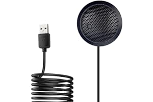 USB Konferenzmikrofon, USB Mikrofon für Computer, 360° Omnidirektionales Kondensator PC Laptop Mikrofon mit Stummschaltungsta