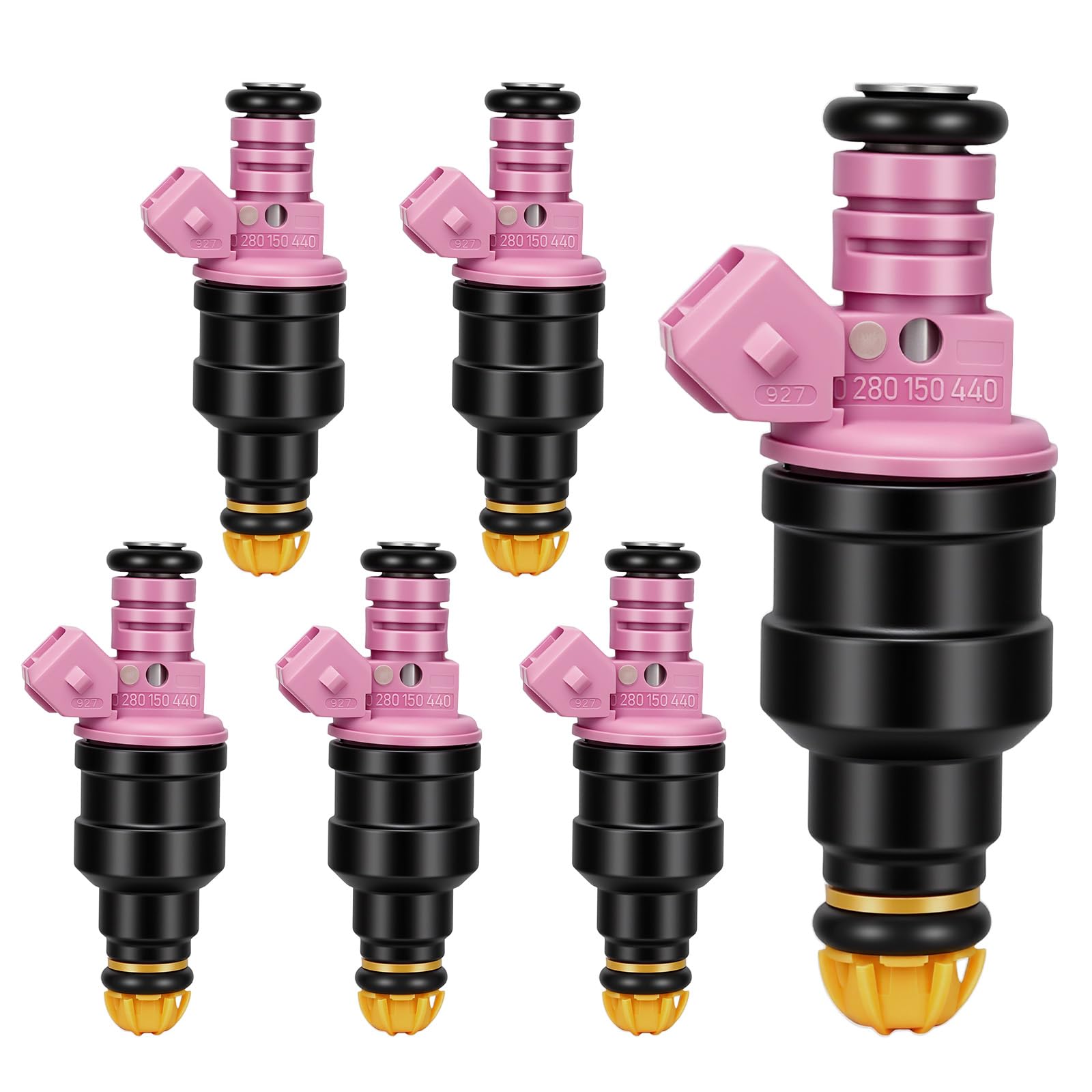 Photo 1 of 1996-2000 6Pcs Fuel Injectors Compatible for BMW 328i 328is M3 1996-1999, 528i 1997-1998, Z3 1997-2000, E36 E38 E39 E46 1996-2000 2.8L 3.2L I6 Replace 0280150440