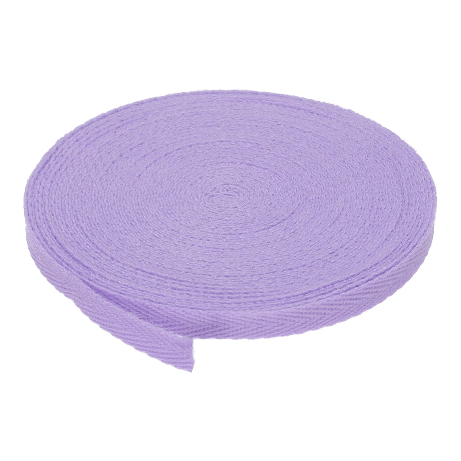 PATIKIL Cotton Twill Tape 1/4 Inch 10 Yards 100% Cotton Ribbon Bias Tape Herringbone Webbing Trim for Sewing Gift Wrapping, Light Purple