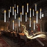 kakoya Flameless Floating Candles with Wand,20 Pcs Magic LED Hanging Taper Candles,Flickering Battery Operated Taper Candle w