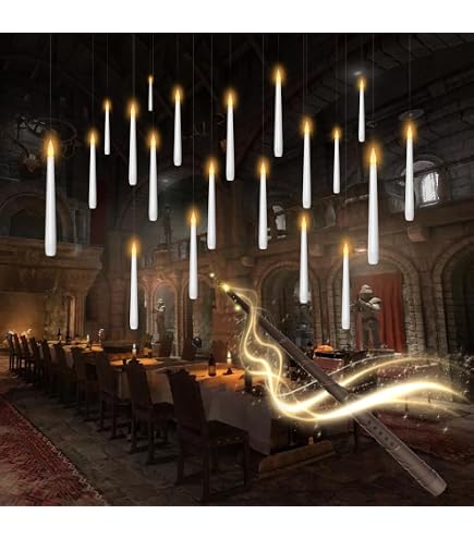 Harry Floating Candles Potter With Magic Wand Remote Control, Flameless Hanging Flickering LED Candle Light, Bedroom Decor For Home Party, Battery Operated Taper Candlesticks - Product Video Harry Floating Candles Potter With Magic Wand Remote Control, Flameless Hanging Flickering LED Candle Light, Bedroom Decor For Home Party, Battery Operated Taper Candlesticks - Product Video