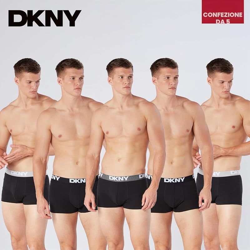Uomo, Boxers, Nero, Confezione da 5, XL