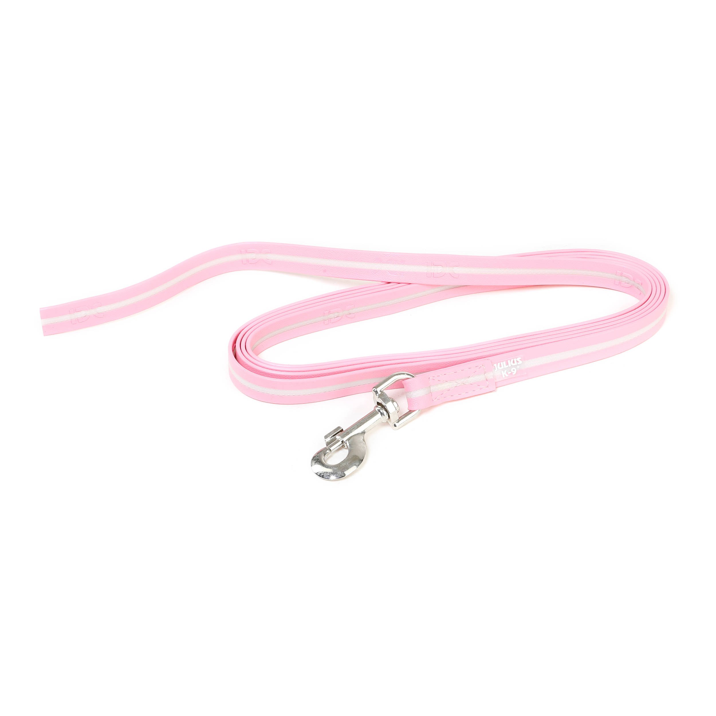 Julius-K9 IDC-Lumino Phosphorescent Leash without Handle, 19 mm x 3 m, Pink
