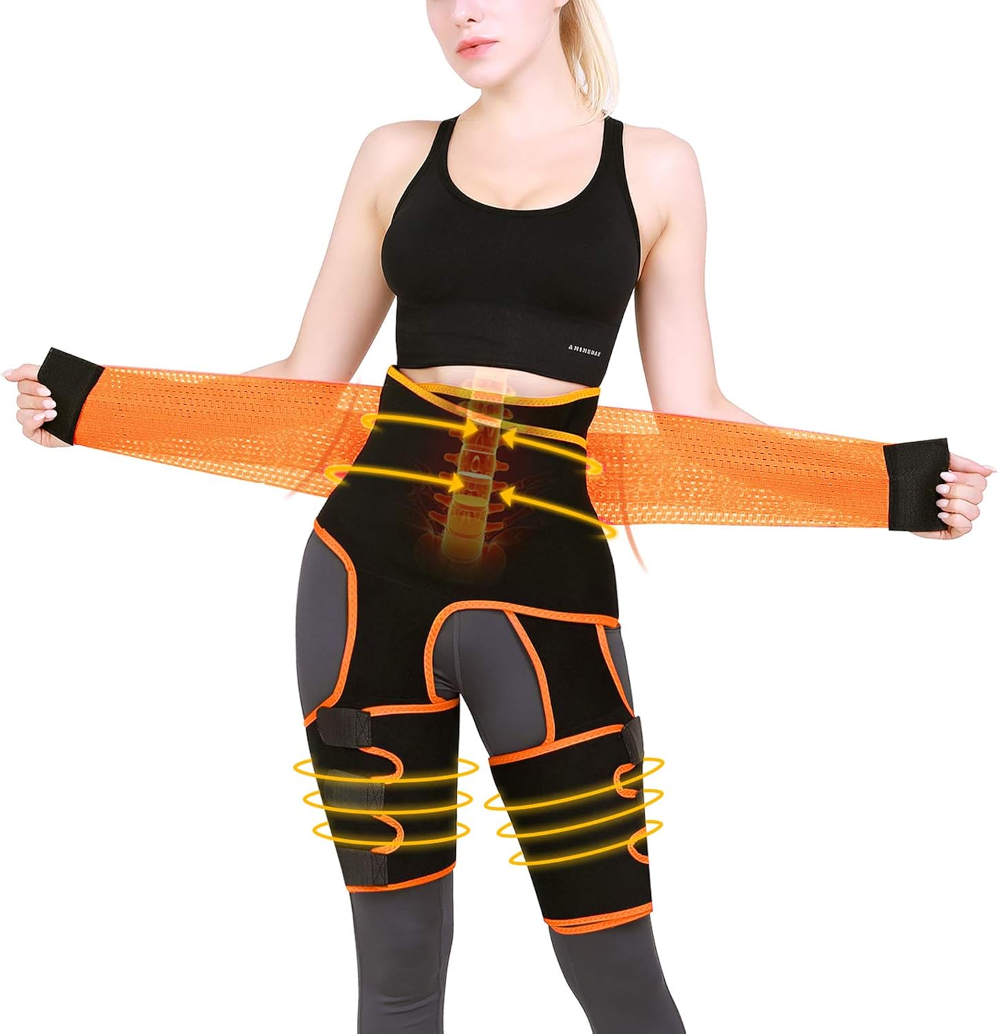 High Waist Trainer Thigh,3-in-1 Trimmer Fitness Thigh Trimmers for Women: Clothing