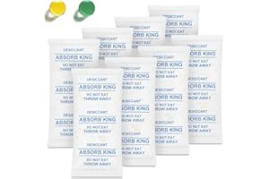 ABSORBKING Moisture Absorbers – 2 Gram 220 Packs Silica Gel Packets, Food Grade Desiccant Packs for Storage, Premium Color Indicating Desiccant Packets for Foods, Seeds, Shoes, Jewelry and Documents
