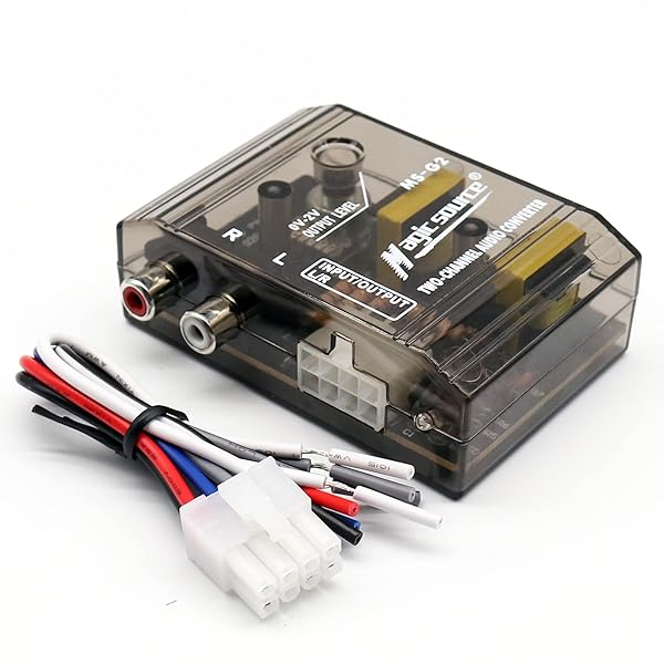 Magic source High to Low Converter Car Audio Speaker Cable to RCA