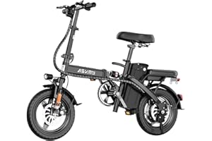 E14 Foldable Electric Bike for Adults, 14" Folding E-Bike with 500W Peak Motor, Electric Bicycle with 48V Removable Battery U
