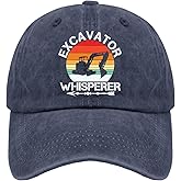 Excavator Whisperer Baseball Cap Cool Hat Navy Blue Men's Hats Gifts for Women Running Caps