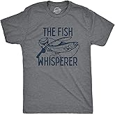 Funny Fishing Shirt for Men – The Fish Whisperer Graphic Design – Lake Life Gift for Fishermen Dads and Outdoor Enthusiasts