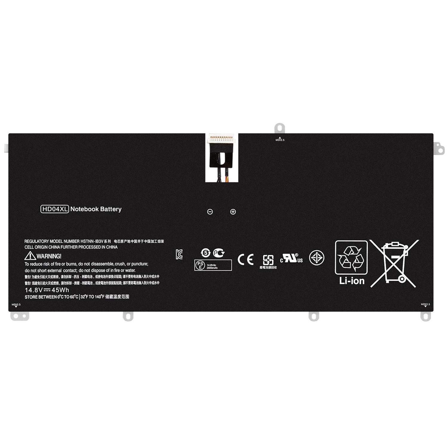 HD04XL TPN-C104 HSTNN-IB3V 685989-001 685866-1b 685866-1b1 Laptop Battery Replacement for HP Envy Spectre XT 13-2021tu XT 13-2120tu XT 13-2000eg Series(14.8V 45Wh)