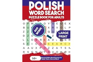 Polish Word Search Puzzle Book fo Adults: Large Print for Adults in Polish - The LARGEST PRINT Word Search Game for Adults & 