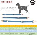 YUDOTE Ultra-soft Dog Collar Natural Cotton Corduroy for Small Dogs Blue-Gray view 2